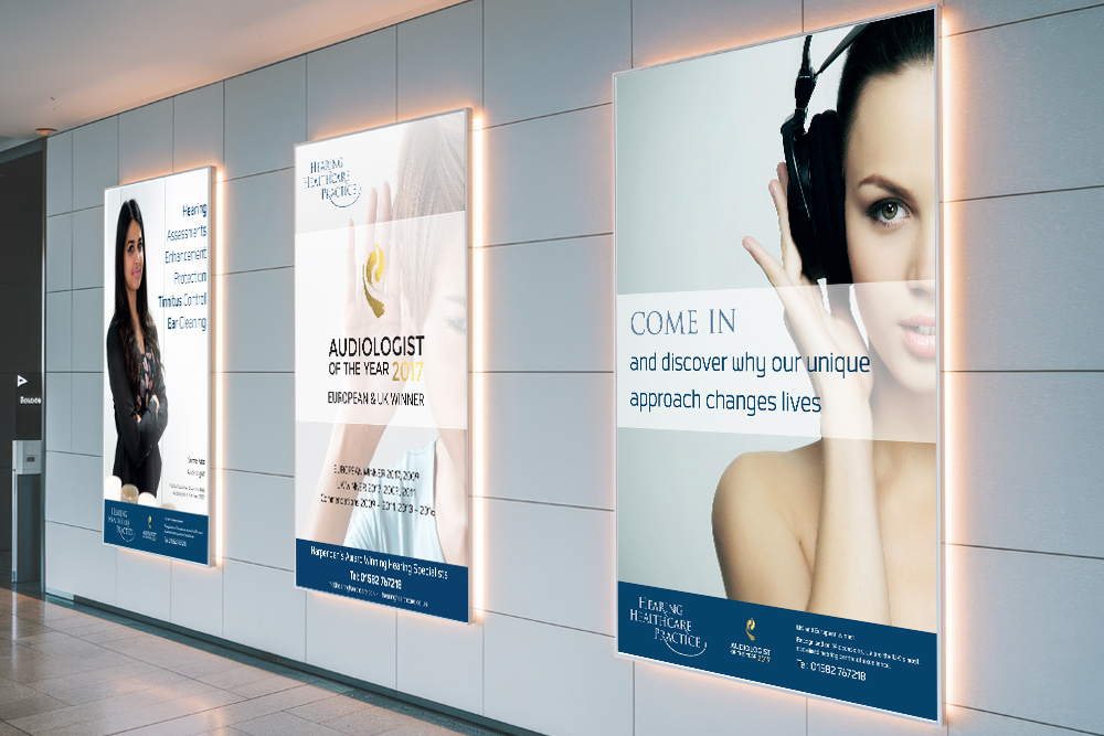 Lightbox posters wellbeing brand - Brand transformation Hertfordshire