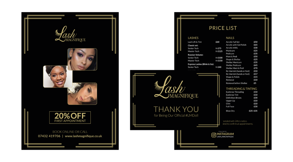 Beauty branding and collateral