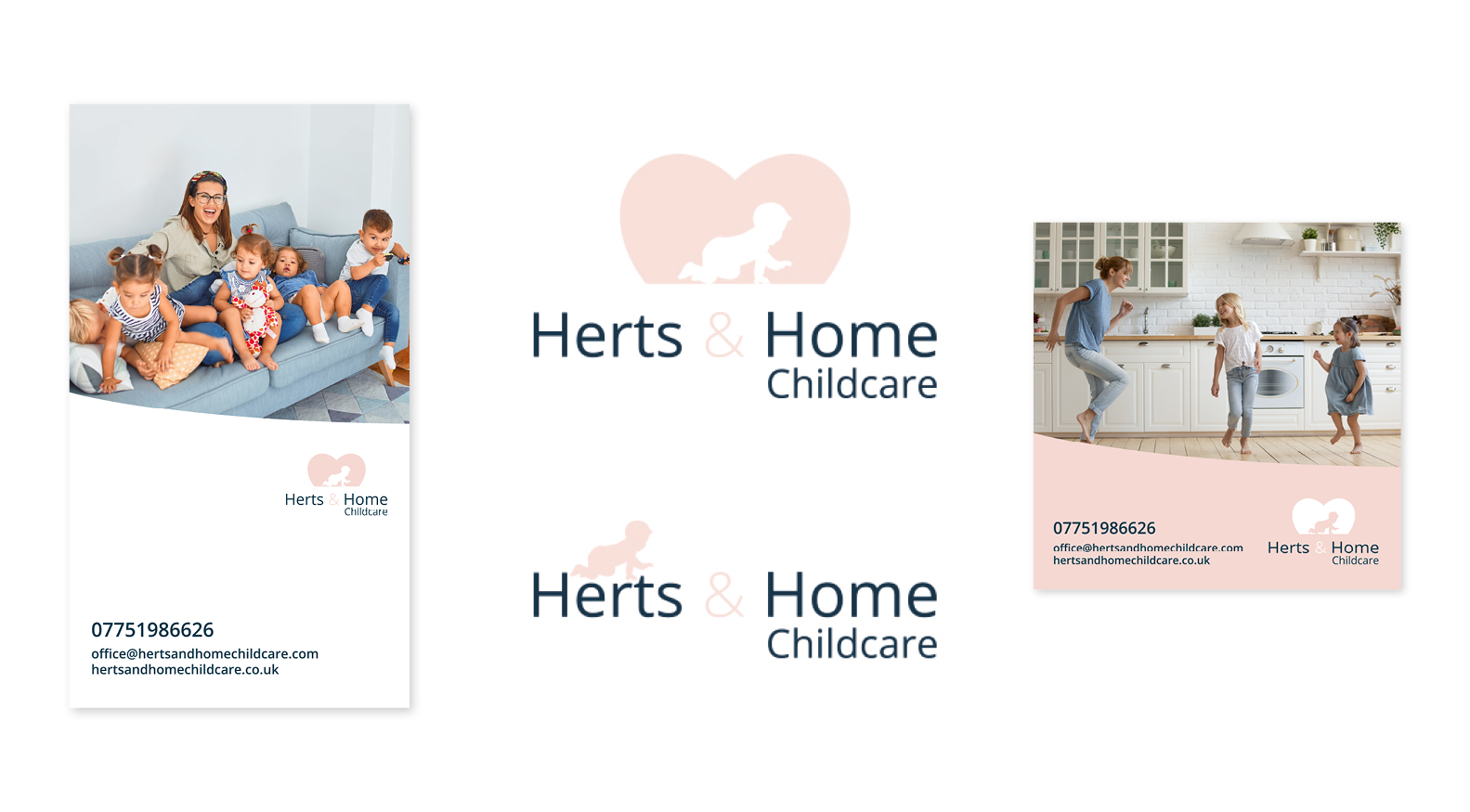 Branding for a child care business - Brand transformation.  Hertfordshire