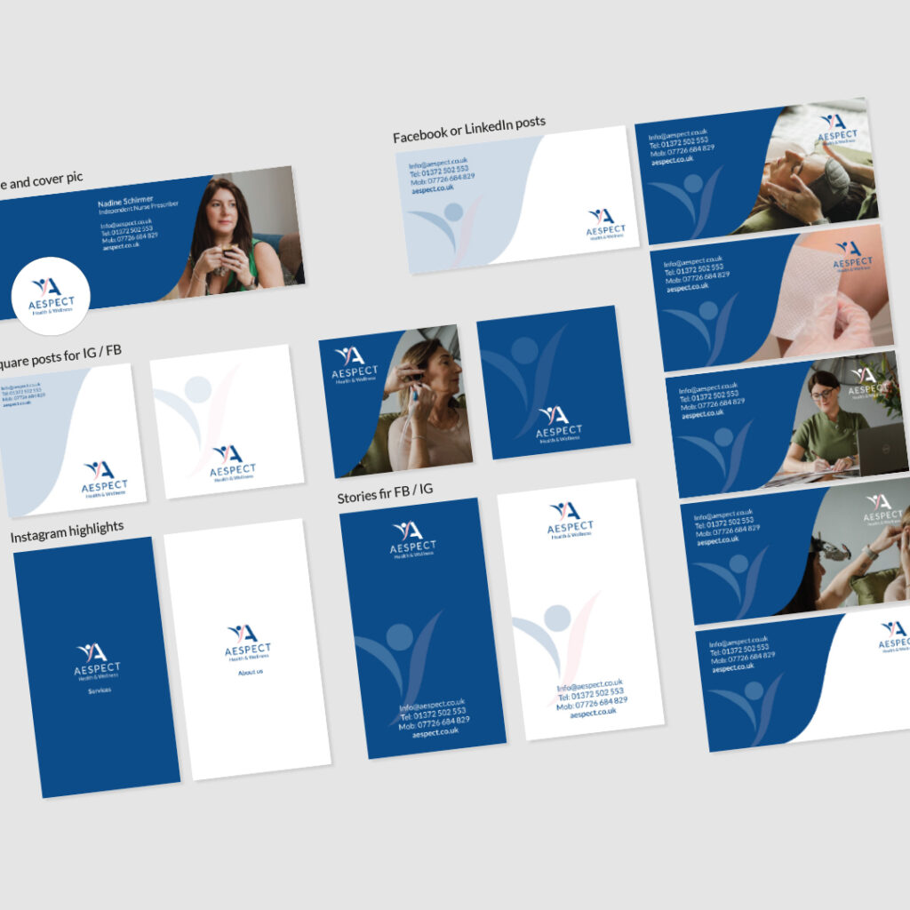 Aespect Health and Wellness social media design